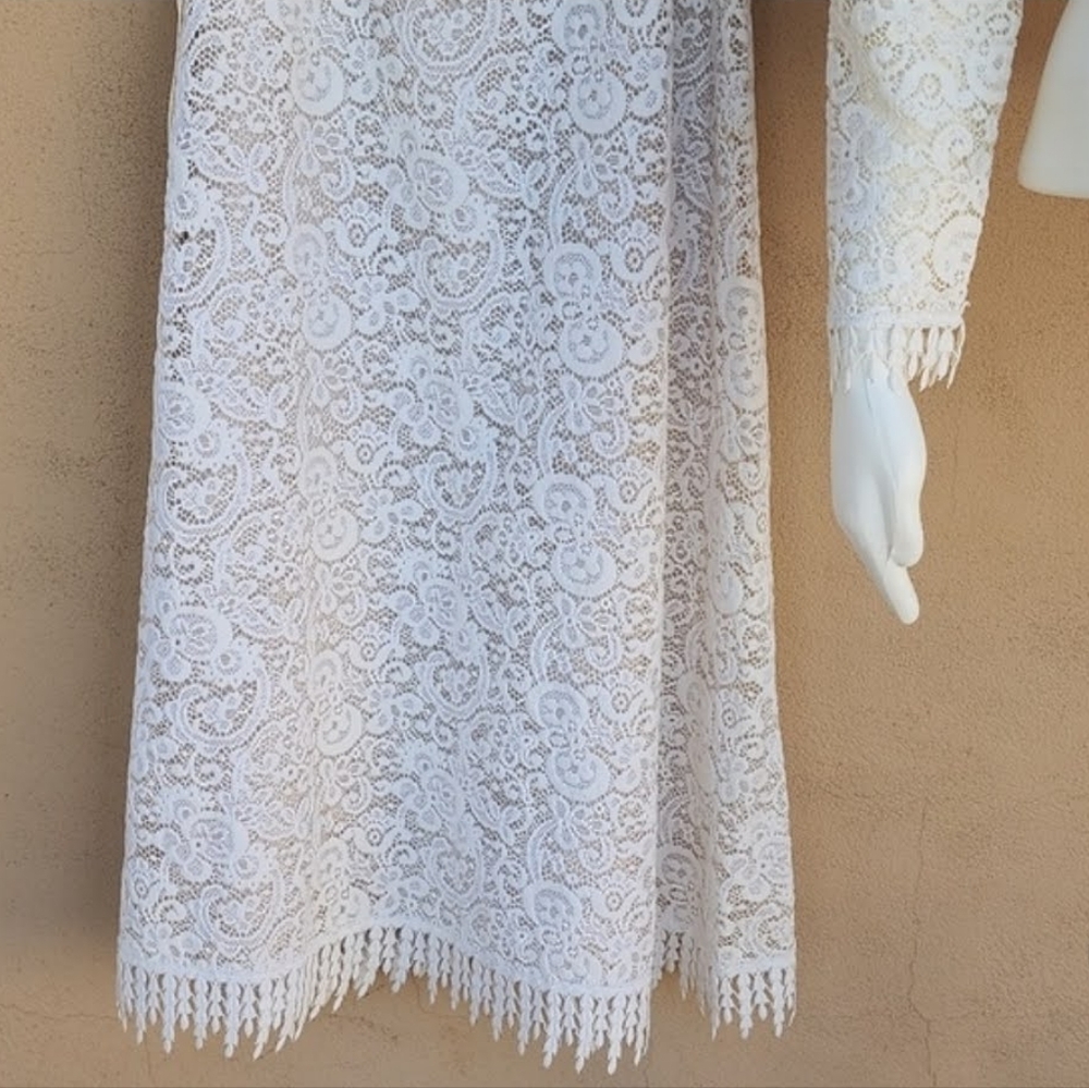 VTG JACKSON GRAVES Couture Lace Two Piece Set XS Wedding Bridal Maxi Skirt Suit - Picture 16 of 17